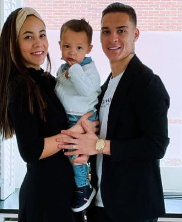 Mr dos Santos son Antony with his partner Rosilenne and son Lorenzo.